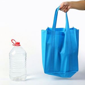 Custom Non-Woven Shopping Tote <b>Bag</b> with Long Handles Promo Pack with Bottom to the Bottom - Product Image 4