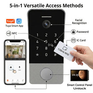 Sonnette <span class=keywords><strong>vidéo</strong></span> WiFi HIWINK avec identification faciale, empreinte digitale, mot de passe, carte IC, NFC, détection de mouvement, application Tuya, caméra 2MP - Product Image 6