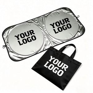 Pare-soleil de voiture personnalisé avec logo, vente en gros, cadeau promotionnel pour concessionnaires automobiles, visière pare-brise anti-UV, impression sérigraphiée - Product Image 1