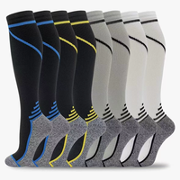 Chaussettes de compression pour hommes, nouveau design, antidérapantes, hauteur genou, personnalisées, pour le sport