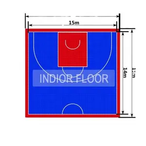 15.8mm under roof multi-purpose sports court PP interlocking tiles Australia