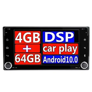 Android 10 sem dvd player, para toyota rav4 corolla viosgps hilux terios rádio para land cruiser 100 prado 4 corredor