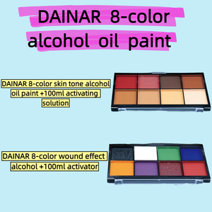 Khay đựng sơn dầu cồn trang điểm hiệu ứng đặc biệt dành cho vết thương, lão hóa, Halloween và vẽ trên cơ thể, kèm dung dịch kích hoạt. - Product Image 2