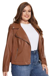 Hợp Thời Trang Áo Khoác Mùa Đông Cho Cộng Với Kích Thước La Mã In Màu Rắn Khối Ve Áo Không Thấm Nước Vải Thoáng Khí Giản Dị Outwear Dây Kéo - Product Image 4