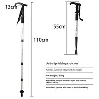 Bâton de trekking en alliage d'aluminium réglable de haute qualité pour la randonnée et l'escalade Poignée en caoutchouc pour les promenades en plein air