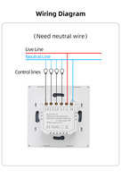Interruptor de Luz Táctil Inteligente Zigbee OCY 1234 Gang EU, 10A, Control de 2 Vías, Función de Compartir Dispositivos y Temporizador, Interruptor de Pared Inteligente