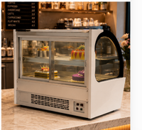 Showcase Kue Oval Mini 540 Pendingin Udara Kontrol Digital Pencairan Otomatis