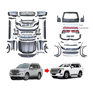 Auto Bumper Body Kit Facelift Conversie Koplamp Body Kit Voor Land Cruiser Prado Lc 200 2021 Upgrade Naar 2016- High