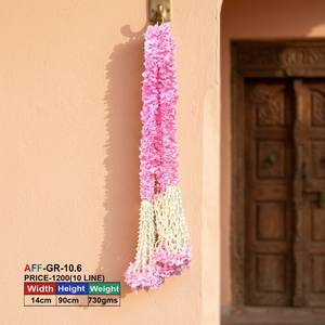 พวงมาลัยดอกไม้ประดิษฐ์แบบดอลล่าดี พร้อมดอกไม้ AFF-Garland-10.6 ราคา 1200 รูปี/10 ชิ้น - Product Image 3