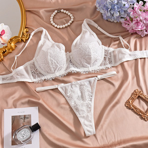 Nuevo conjunto de lencería de encaje estilo ruso superventas para invierno, bralette calado con ribete de encaje, lencería moldeadora, íntima para mujer, 2 piezas - Product Image 5