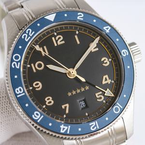 Montres mécaniques de haute qualité, vente chaude, design de créateur, anneau en céramique, montres haut de gamme pour hommes, boîtier bleu - Product Image 4
