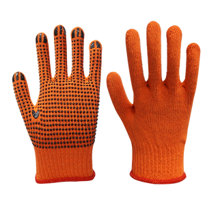 Guantes de jardín antideslizantes con puntos de PVC de punto de algodón a precio de fabricantes - Product Image 4