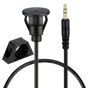 <span class=keywords><strong>Kit</strong></span> de câble d'extension audio AUX coaxial RCA personnalisé pour tableau de bord de voiture/camion, montage encastré, 3,5 mm (1/8 po) mâle vers femelle - Product Image 1