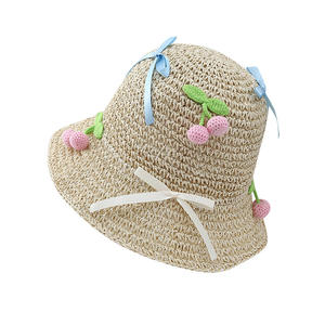 Packable Bengals leopar rafya kadın Cowgirl Cosplay yuvarlak ve Visor sarı düz yürüyüş güneş şapkaları - Product Image 6