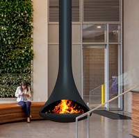 Poêle à bois suspendu décoratif, poêle à bois suspendu, bioéthanol et charbon de bois