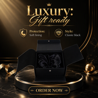 Nouvelle conception de boîte-cadeau noire avec logo estampé or, vente en gros de boîtes de bijoux et de cosmétiques haut de gamme avec insert en satin de soie