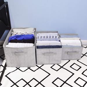 Caja de almacenamiento plegable ropa hogar recopilación personalizado caja tejido cajas de almacenamiento - Product Image 3
