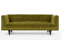 Canapé Chesterfield moderne en tissu vert velours de haute qualité, trois places, style nordique, ensemble de meubles pour salon