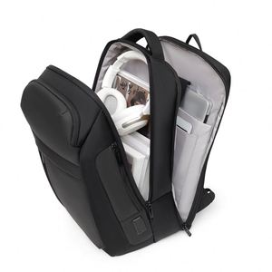 Sac à dos pour ordinateur portable en nylon balistique imperméable, grand et élégant, 15,6 pouces, sac à dos d'affaires, logo personnalisé, séparation sec/humide, sac à dos de jour - Product Image 6