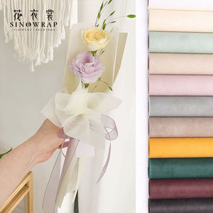 Dames — papier d'emballage en plastique 60cm x 10y, pellicule coréenne étanche, motif de fleurs, couleur Pure - Product Image 2