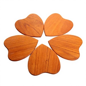 Handmade Wooden Coasters Set, Natural Rustic Wood <b>Drink</b> Coasters for Coffee Table, Dining Table, Kitchen and Home Decor - Product Image 1