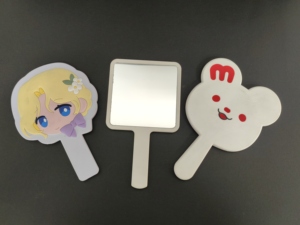 Customized Cultural Souvenir Art Museum Gift Metal Embossed Handle <b>Handheld</b> <b>Mirror</b> Travel <b>Mirror</b> in Bag - Product Image 5