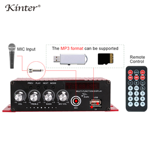 Kinter MA-130 USB TF FM BT MIC amplificador digital para coche potencia para el hogar - Product Image 5