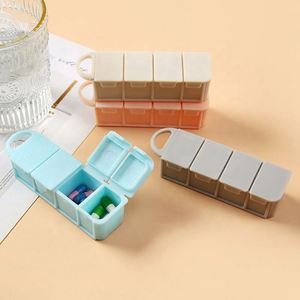 Estuche para Pastillas de Viaje de Material PP, Bonito y Personalizable al por Mayor, Organizador de Cápsulas de Plástico Fácil de Abrir, Color Caramelo para Uso Diario - Product Image 3