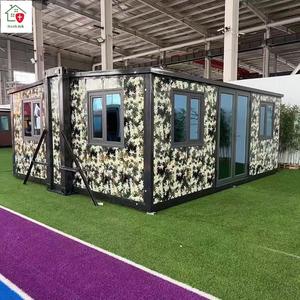 บ้านคอนเทนเนอร์สำเร็จรูปโครงเหล็กชุบสังกะสีกันแผ่นดินไหว ผนังแซนด์วิช กันน้ำ บรรจุภัณฑ์แบบแบน พับเก็บได้ เคลื่อนย้ายสะดวก - Product Image 2