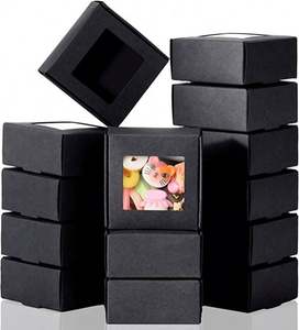 Wholesale <b>Recycled</b> Mini Kraft Paper <b>Box</b> With Window for Bootles for Favor Treat Bakery Candy - Product Image 1