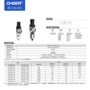 Vanne de régulation de pression automatique de type SMC AW4000, filtre de traitement de l'air AW3000-03, AW2000-02 - Product Image 3