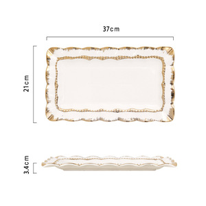 Nouvelle plaque en céramique nordique pour décoration de Table de mariage, pour <span class=keywords><strong>location</strong></span> de cosmétiques, maquillage, bijoux et toilette, <span class=keywords><strong>plateau</strong></span> décoratif - Product Image 2