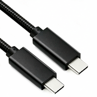 Kabel Tipe-C PD100W 10Gbps E-Marker Smart Chip Braided Shielding 5A Pengisian Cepat MacBook Pro 4K Pemindai IOS Printer Mobil Kamera