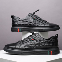 Chaussures de créateur pour hommes, baskets de luxe en cuir véritable, chaussures de sport de skateboard d'extérieur, baskets à motif d'alligator pour hommes
