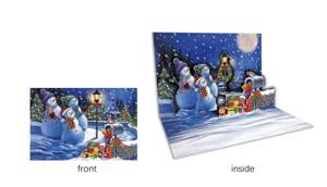 Noël bonhomme de neige festif hiver arbre de Noël décoration de vacances cadeau cartes de voeux - Product Image 2