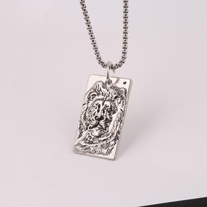 <span class=keywords><strong>Collana</strong></span> in lega con ciondolo in <span class=keywords><strong>argento</strong></span> a catena inossidabile NA020 - Product Image 3