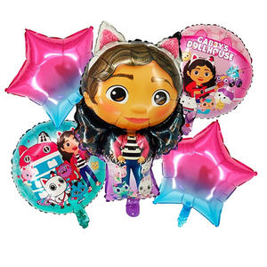 Ensemble de ballons en aluminium pour maison de poupée Gabby Cartoon-Angel Cat-Jouet pour enfants-Ballon de décoration d'anniversaire. - Product Image 3