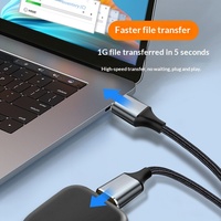 Kabel Data USB 3.0 Kecepatan Tinggi Dual-Head, Jalinan Nilon, Konduktor Tembaga Murni, Konektor Male-to-Male, untuk Laptop dan Enclosure Hard Drive