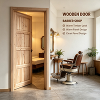 Asia Market Hot Sale Solid Fir Solid Wood Interior Door Natural Timber Door for Housing Projects