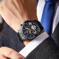 POEDAGAR Luxus Herren uhren Mode Automatische Mechanische Uhr für Mann Saphir Spiegel Wasserdichte Uhren