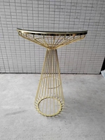 Meubles pour événements populaires, ligne de fil pour événement de mariage, Base de couleur or, Table de Bar haute