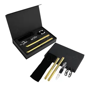 Benutzer definierte Größe Support Wine Stick Mit Wine Pourer Stopper Folien schneider Velvelt Bag Geschenk box Verpackung Wine Golden Ice Chiller Stick