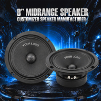 Altavoz Personalizable con Cesta de Acero, 150 Watts RMS, 300 Watts Máx., Altavoces de Rango Medio para Auto de 8 Pulgadas, 4 Ohmios, 8 Ohmios, para Sistema de Audio para Auto
