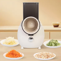 Râpe à fromage rotative à tambour électrique 3 en 1 Mandoline de cuisine Coupe-légumes/Trancheuse/Hachoir Broyeur d'aliments sûrs Fruits Acier PP