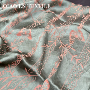 Nouveau Style National Chinois Jacquard Tissu Ensemble Respirant Imitation Soie Burnout Imprimé Robe Cheongsam Chemise Jupe Matériel - Product Image 1
