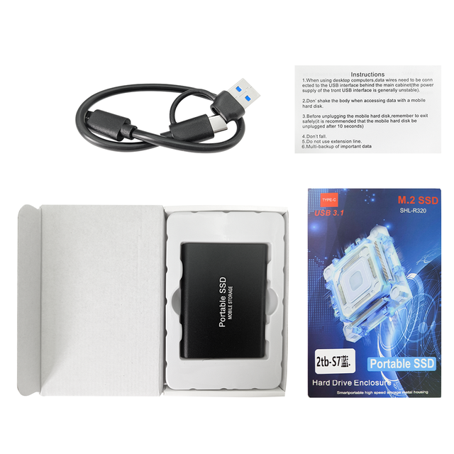 External SSD 64GB 128GB 256GB 512GB USB3.0 Type-C Portable Hard Disk