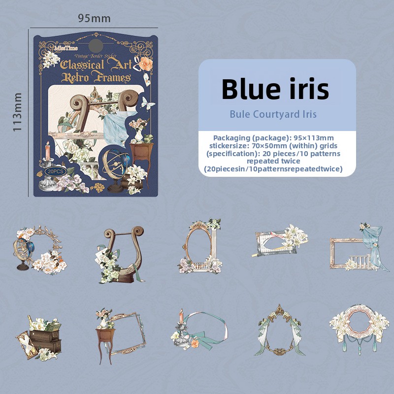 B Iris di corte blu