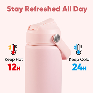 Bouteille d'eau isotherme pour enfants de 12 oz avec couvercle à paille, en acier inoxydable 304, anti-fuite, pour la maternelle et les voyages - Product Image 4