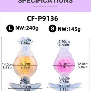 ของเล่นทางเพศ CF-P9137 สำหรับช่องคลอดและทวารหนัก ทำจากซิลิโคนนุ่ม  จุกก้นแบบลูกแก้ว ของเล่นเสริมอารมณ์ทางเพศสำหรับผู้ชายและผู้หญิง ราคาขายส่ง - Product Image 5