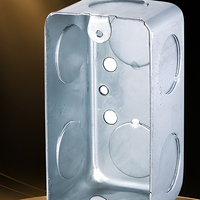 Boîte rectangulaire en acier pré-galvanisé, boîtier pratique, standard américain